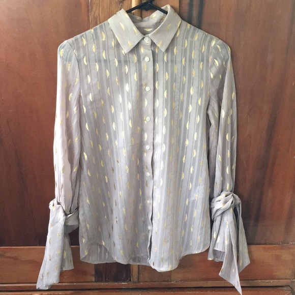 Blouse with Gold Foil Detail - Picture 1 of 3